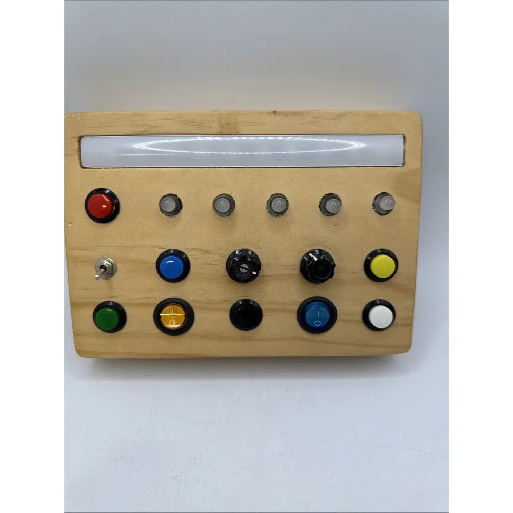 Montessori Busy Board Sensory Toy Lights Buttons‎ Knobs
